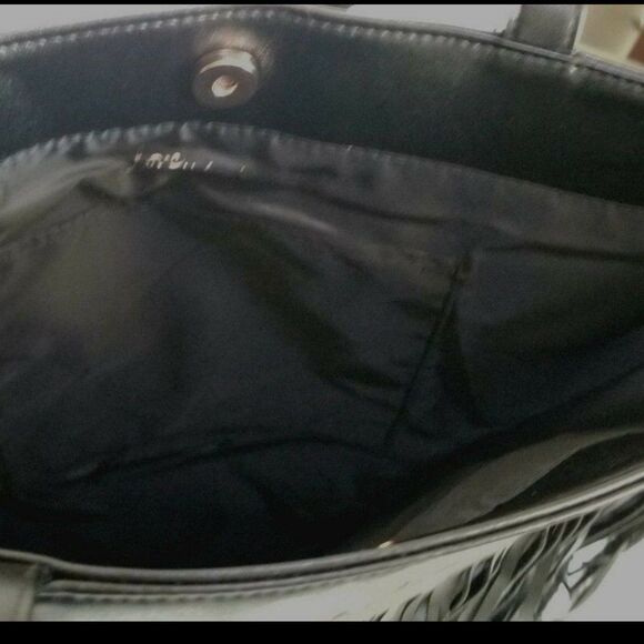 Victoria’s Secret Exclusive Fashion Show Faux Leather Black Fringe Tote Bag A++ - Picture 7 of 7